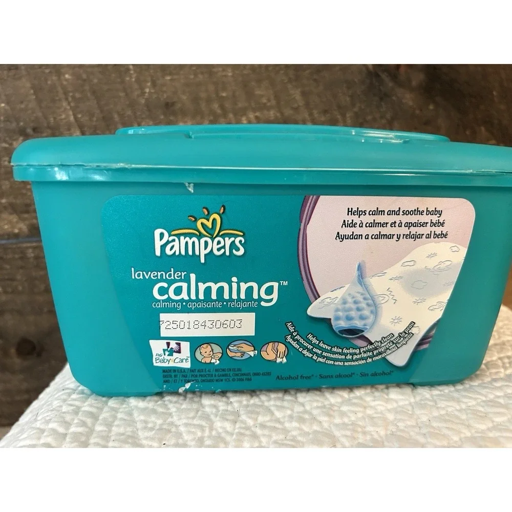 Vintage‎ Pampers Baby Wipes Dispenser Empty Pop Up Plastic Container